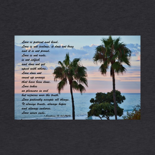 Love Is Patient: Ocean Palm Trees by KirtTisdale